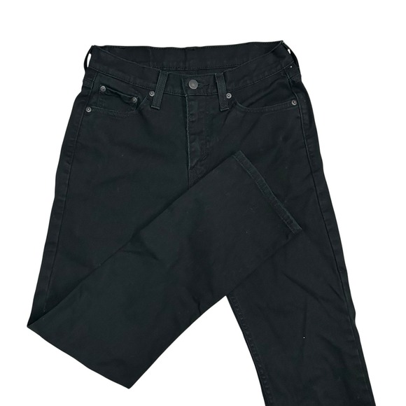 Levis 513 Jeans Mens 28X32 Black Denim Original Riveted Slim Straight - Picture 1 of 9